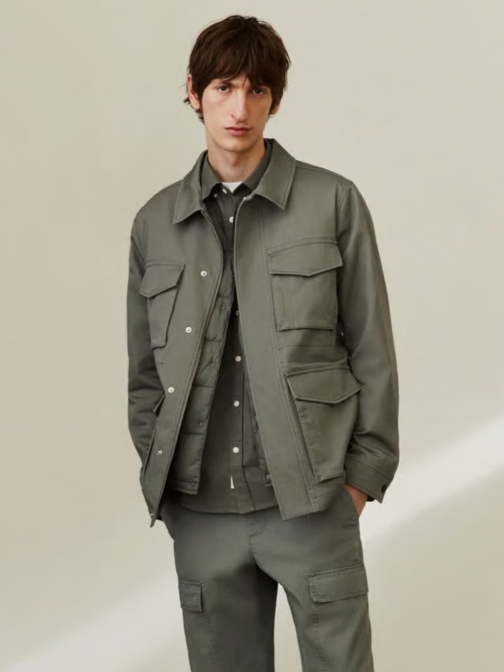 Men’s Frank and Oak The Field Jacket in Boreal Green (100% Cotton)